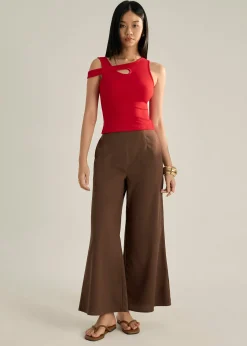 Jersey Asymmetric Cut Out Tank