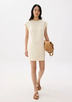 Jersey Round Neck Shift Mini Dress