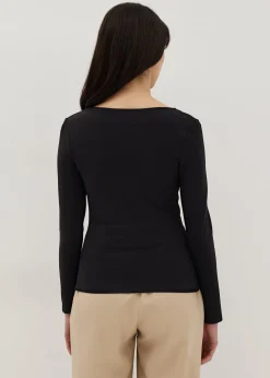 Jersey Sweetheart Long Sleeve Top