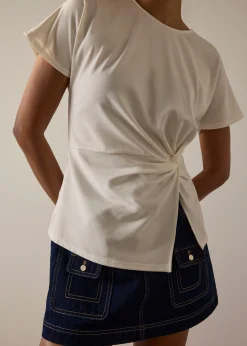 Jersey Twist Knot Long Tee