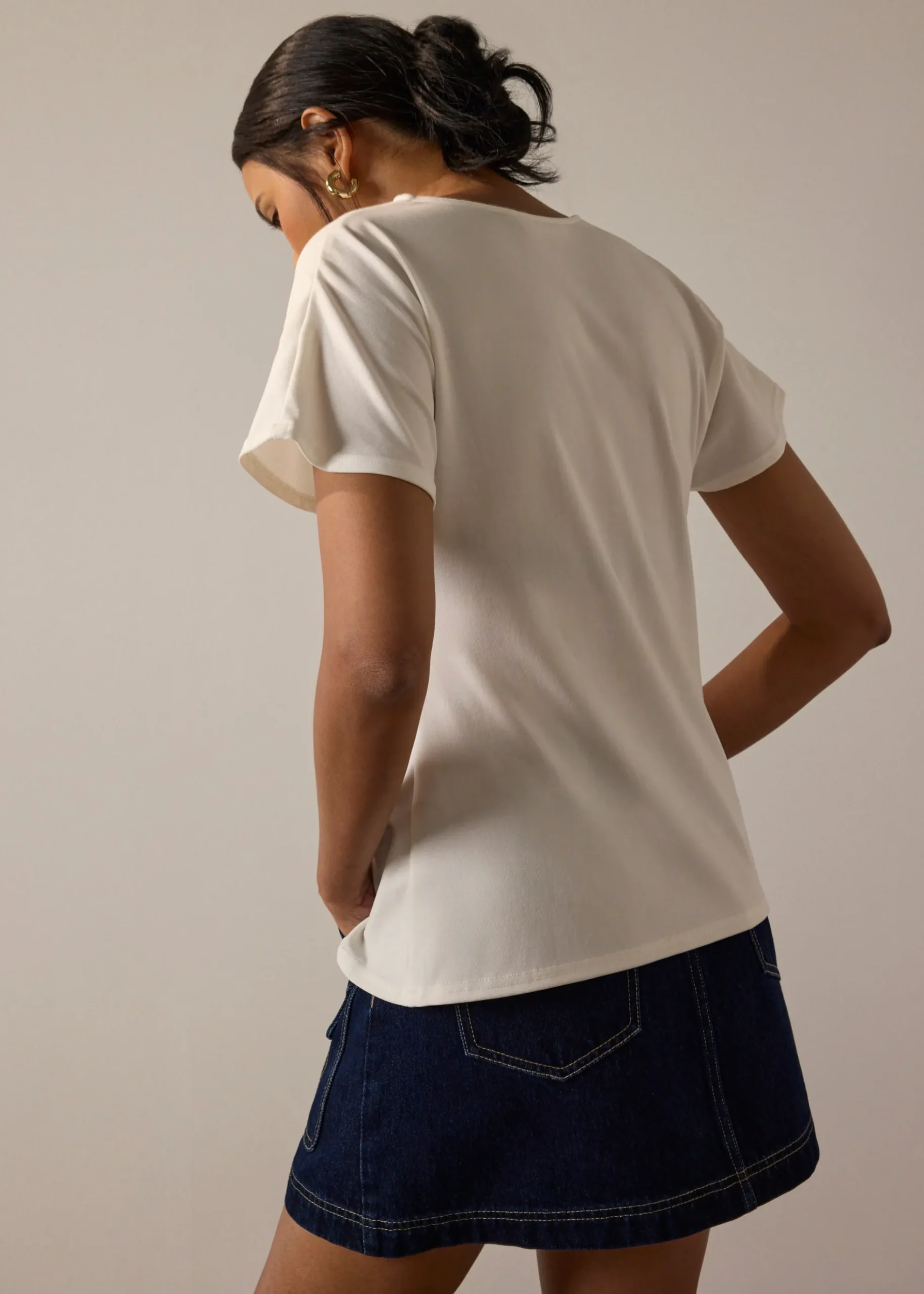 Jersey Twist Knot Long Tee