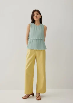 Jezebel Pleat Shell Top