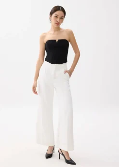 Jia Notched Bustier Top