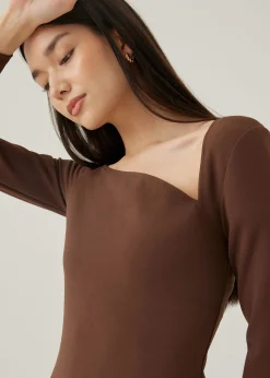 Jinri Asymmetric Bodycon Midi Dress