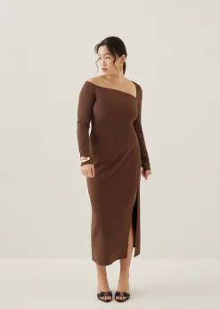 Jinri Asymmetric Bodycon Midi Dress