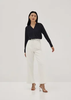 Joan Cross Front Crepe Blouse