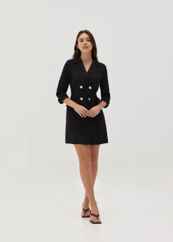 Joella Double Breasted Tuxedo Dress