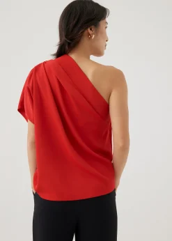 Jonan Asymmetric Drape Blouse