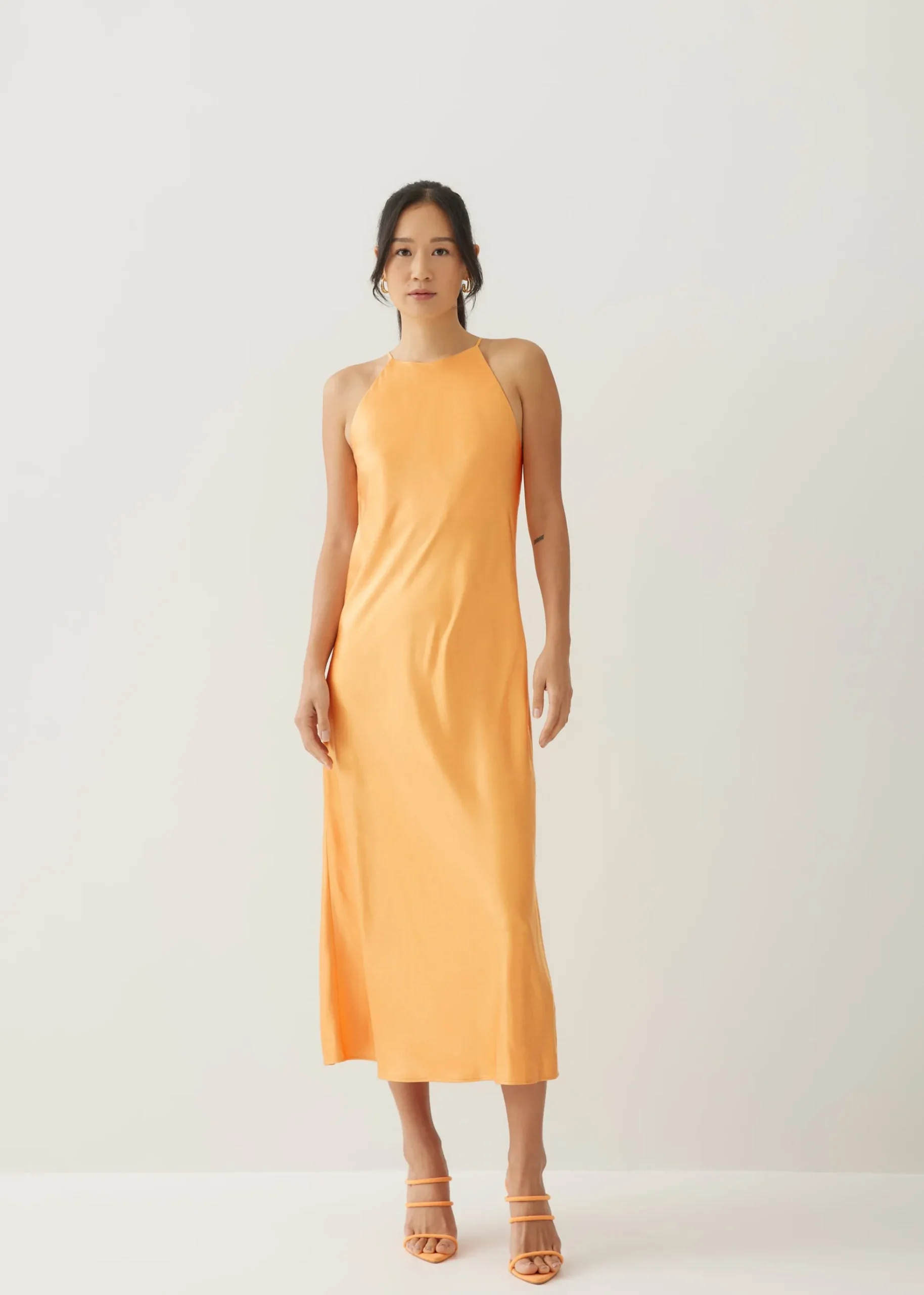 Jorelle Satin A-line Midaxi Dress