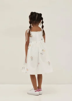 Julie Embroidered Trapeze Dress in Humble Abode