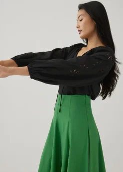 Kaisley Openwork Embroidered Blouse
