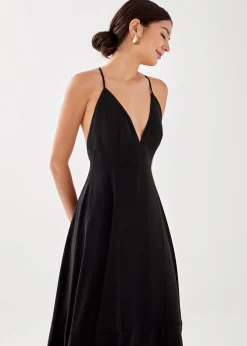 Kaleni Padded Plunge Maxi Dress