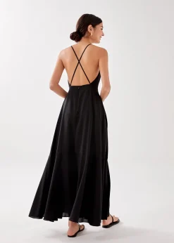 Kaleni Padded Plunge Maxi Dress