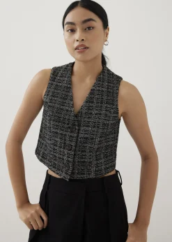 Kamille Tweed Crop Vest