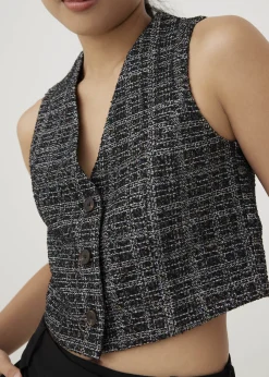 Kamille Tweed Crop Vest