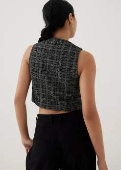 Kamille Tweed Crop Vest