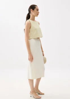 Kaori Tweed Crop Shell Top
