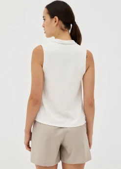 Karileen Front Collar Sleeveless Top