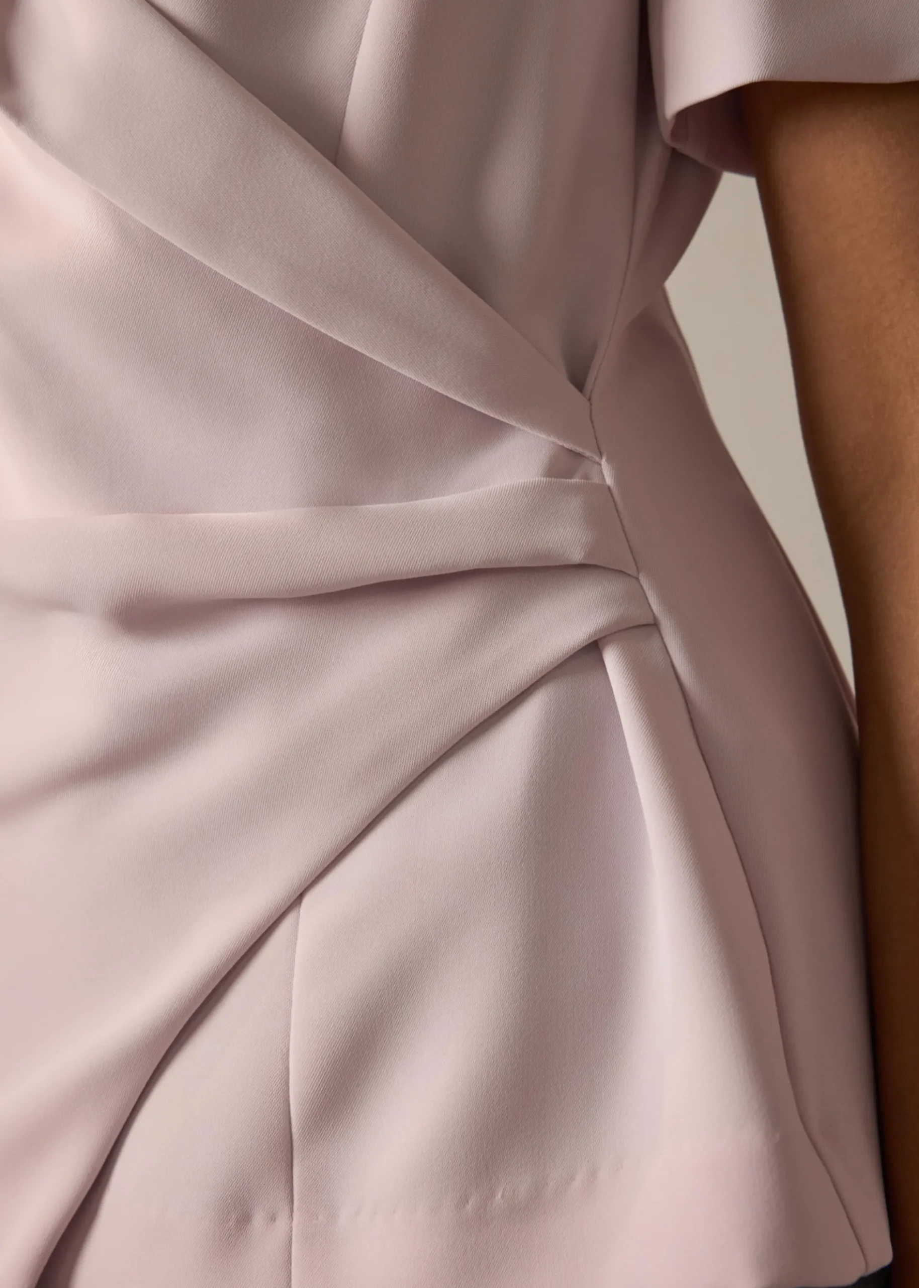 Karyssa Crepe Drape V-neck Blazer Top