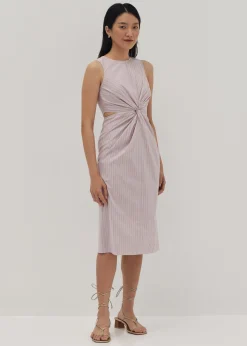 Kathlyn Twist Front Column Midi Dress