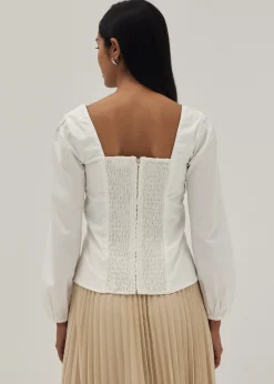 Katie Smocked Bustier Top
