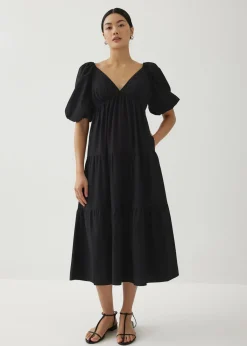 Katrine Padded Tiered Maxi Dress
