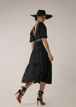 Katrine Padded Tiered Maxi Dress
