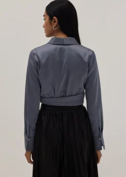 Kehlani Wrap Front Sash Tie Top
