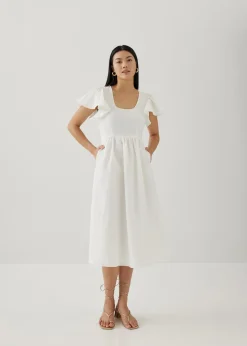 Keira Textured Fit & Flare Midi Dress