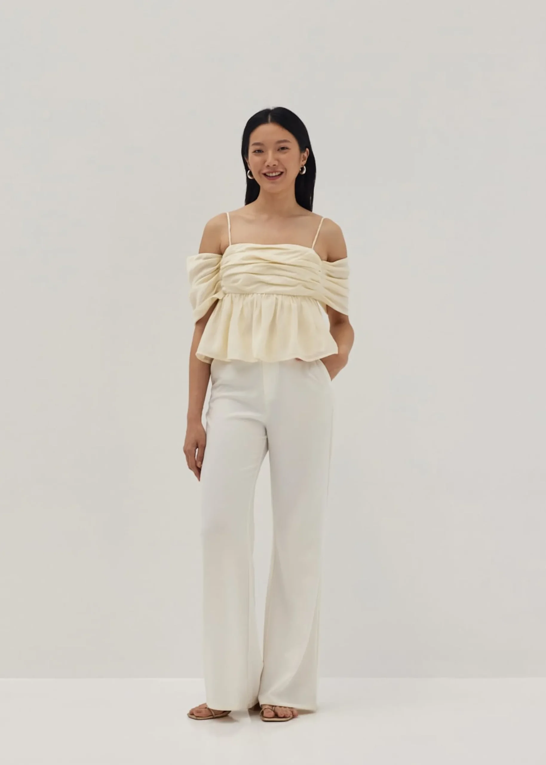 Keisha Ruched Peplum Camisole