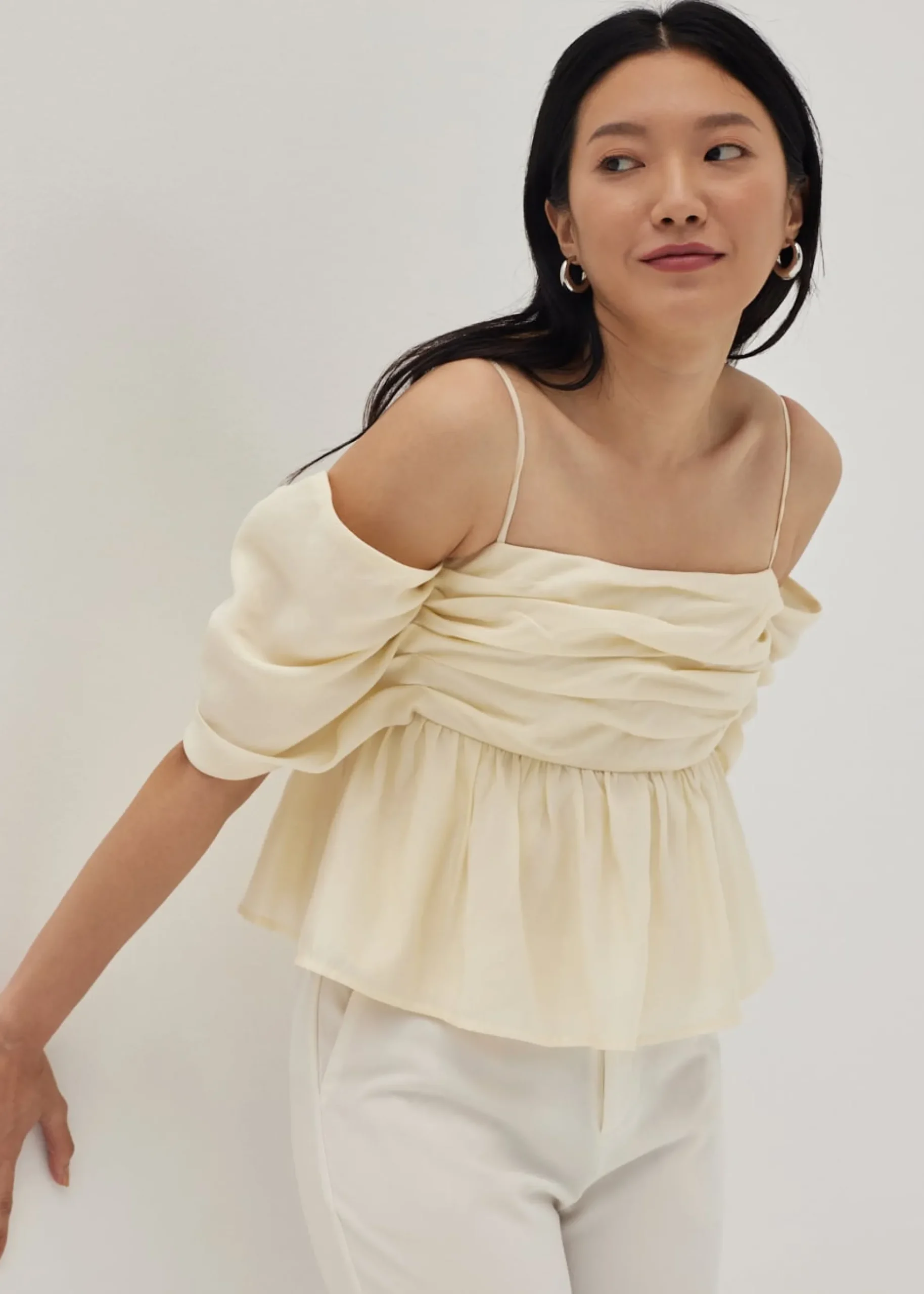 Keisha Ruched Peplum Camisole