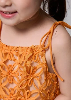 Kids' Lace Trapeze Tie Shoulder Top