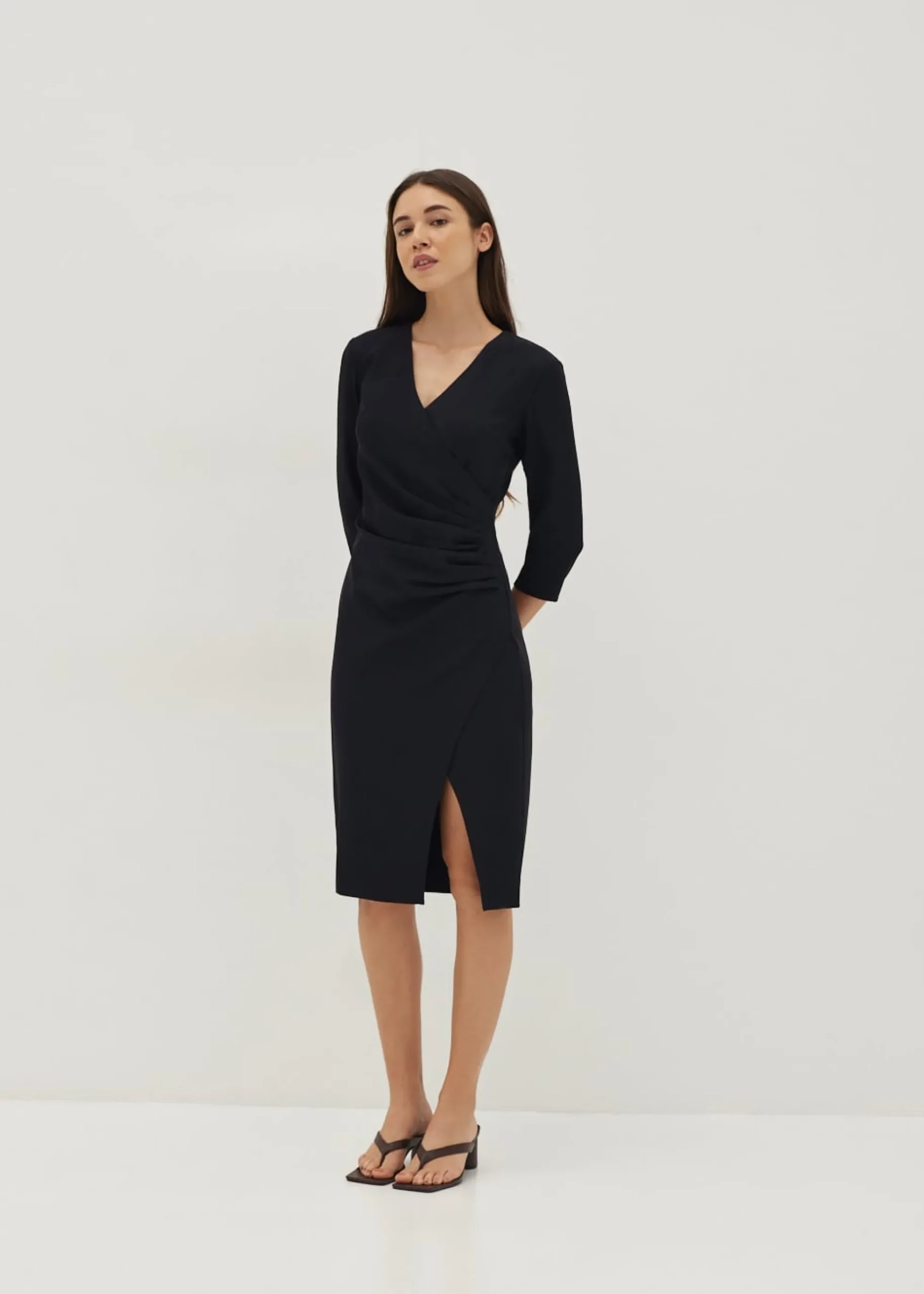 Kindra Wrap Front Bodycon Dress