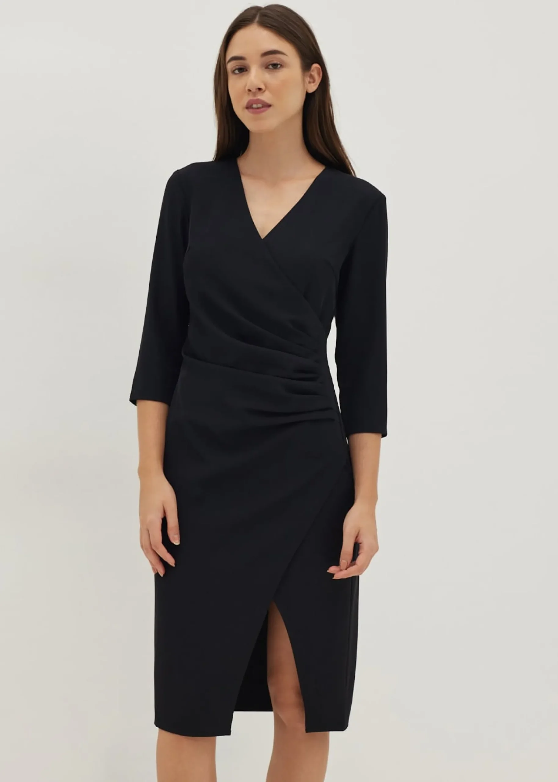 Kindra Wrap Front Bodycon Dress