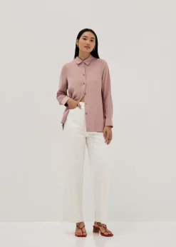 Kinslee Cuffed Sleeve Button Down Shirt