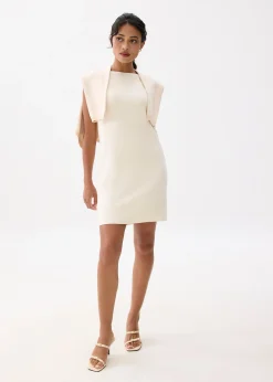 Knit Boat Neck Shift Mini Dress