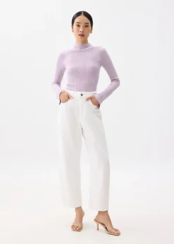 Knit Fitted High Neck Top