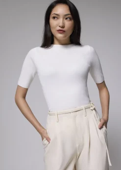 Knit Fitted Mock Neck Top