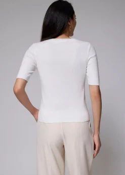 Knit Fitted Mock Neck Top