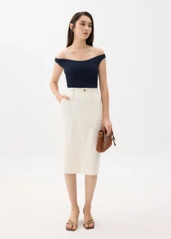 Knit Fitted Off Shoulder Top