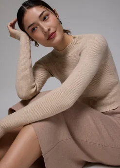 Knit Round Neck Fitted Crop Sweater