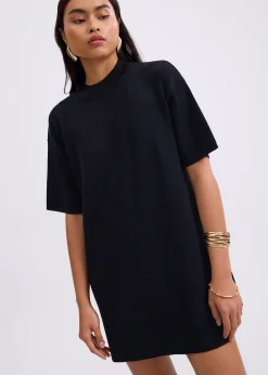 Knit Round Neck Shift Mini Dress