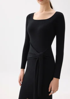 Knit Square Neck Bodycon Midaxi Dress
