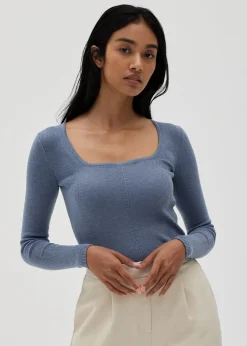Knit Sweetheart Fitted Top