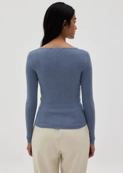 Knit Sweetheart Fitted Top