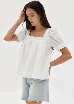 Kollyn Babydoll Puff Sleeve Top