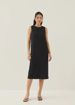 Krizta Textured Column Midi Dress