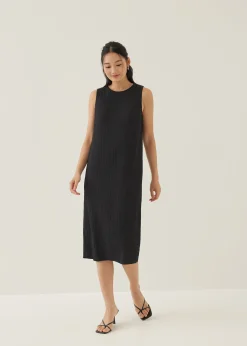Krizta Textured Column Midi Dress