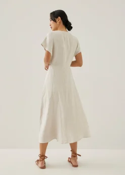Kryza Linen A-line Midi Dress