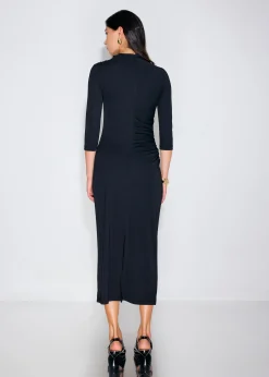 Kyla Jersey High Neck Fitted Midaxi Dress